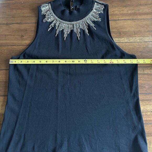 Ted Baker London Black Larinaa Embellished Knit Vest Sleeveless Sweater Large - Picture 11 of 16